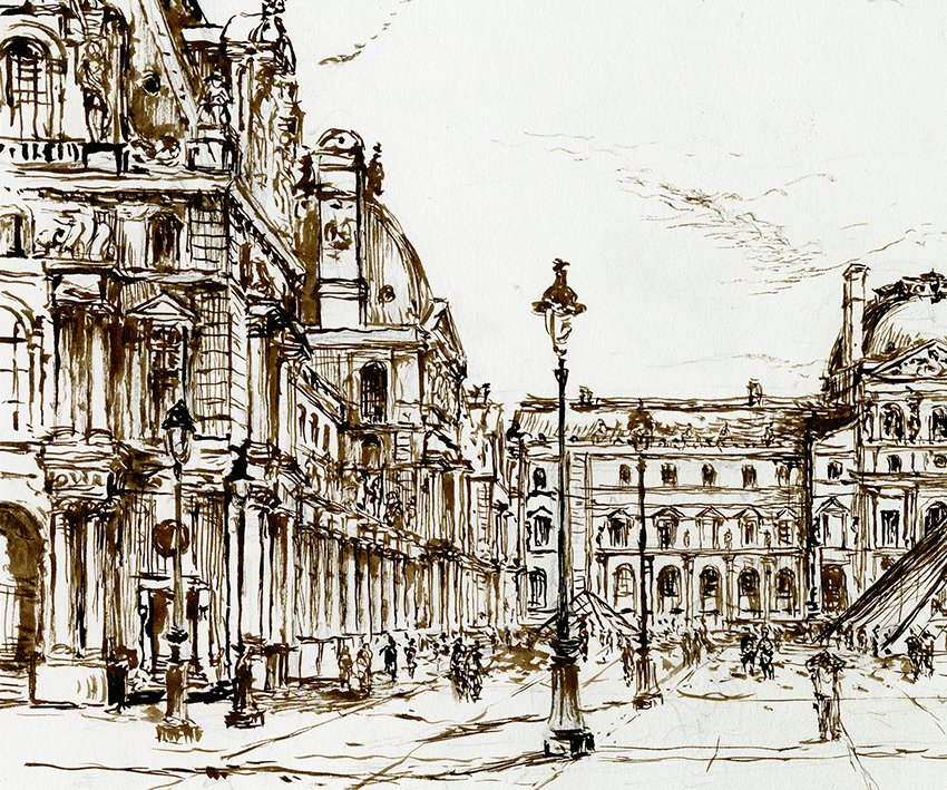 Louvre sépia