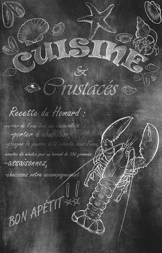 papier peint L' art du homard
