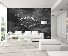 papier peint Décor sur ardoise dans un salon