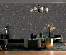 papier peint Mouettes bronzées dans un salon