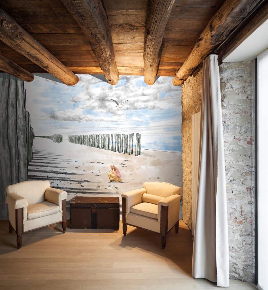 papier peint Souffle d'aquarelle sur la plage