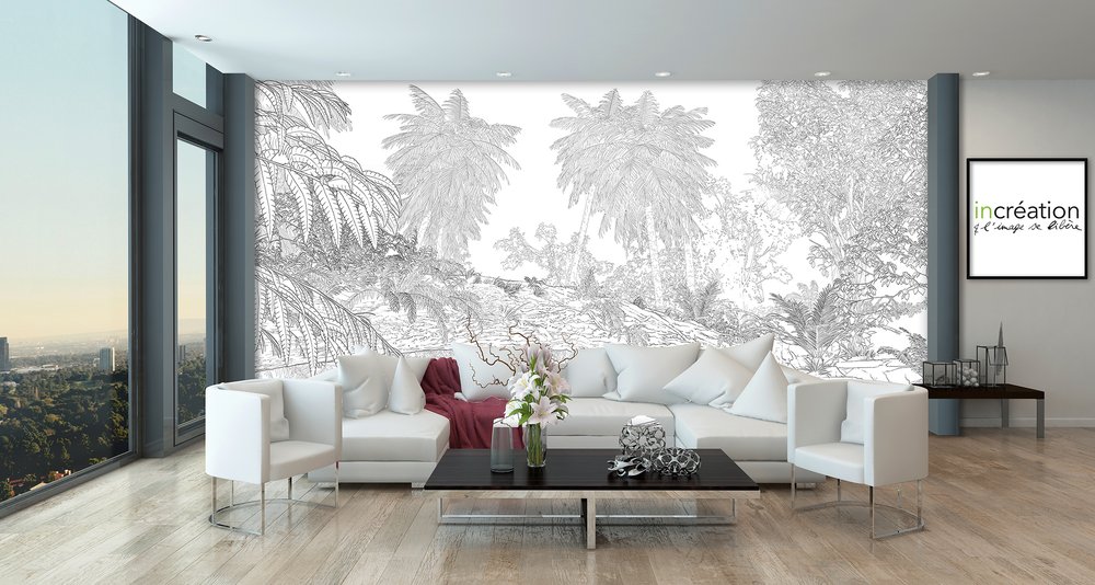 Jungle cartoon N&B 3