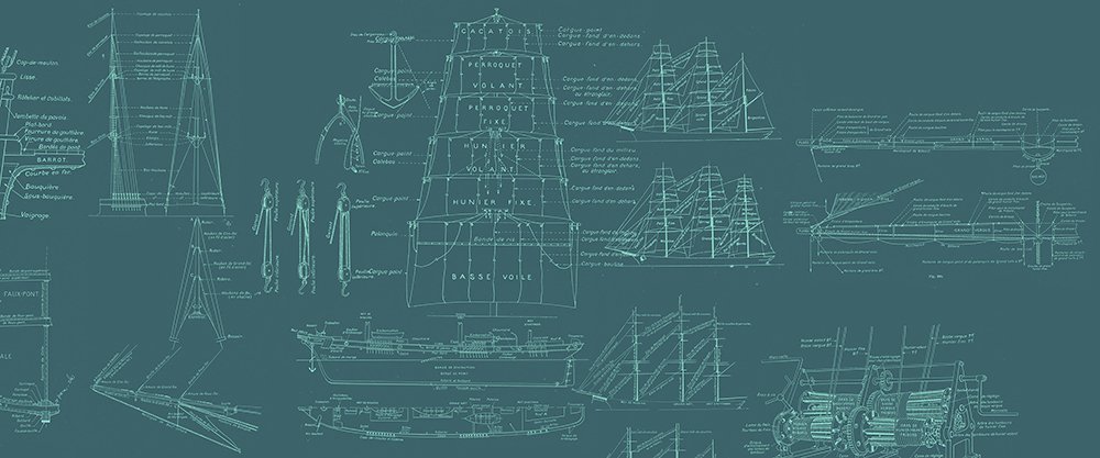 design rassemblant les expressions utilisées dans la marine à voile