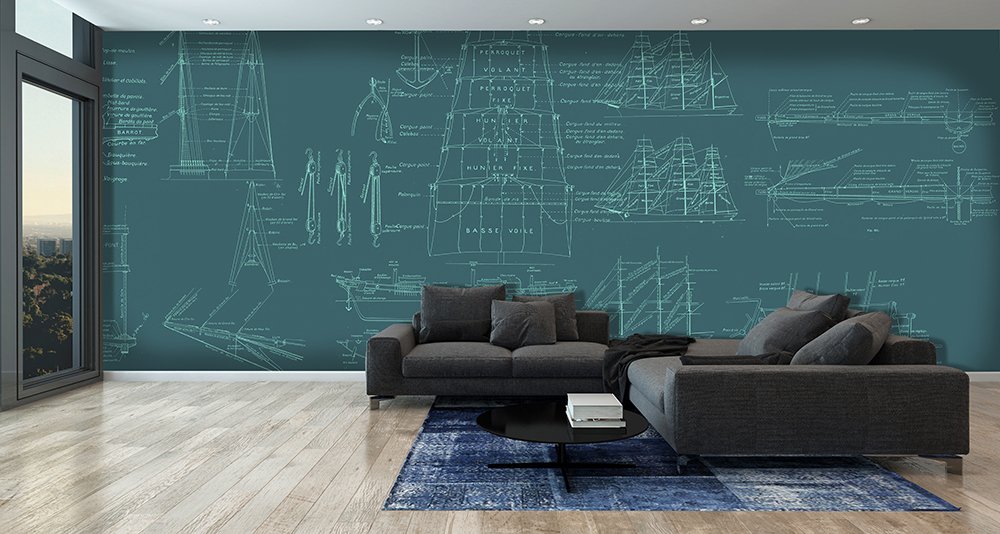 papier peint dans un séjour