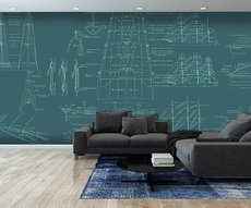 papier peint dans un séjour