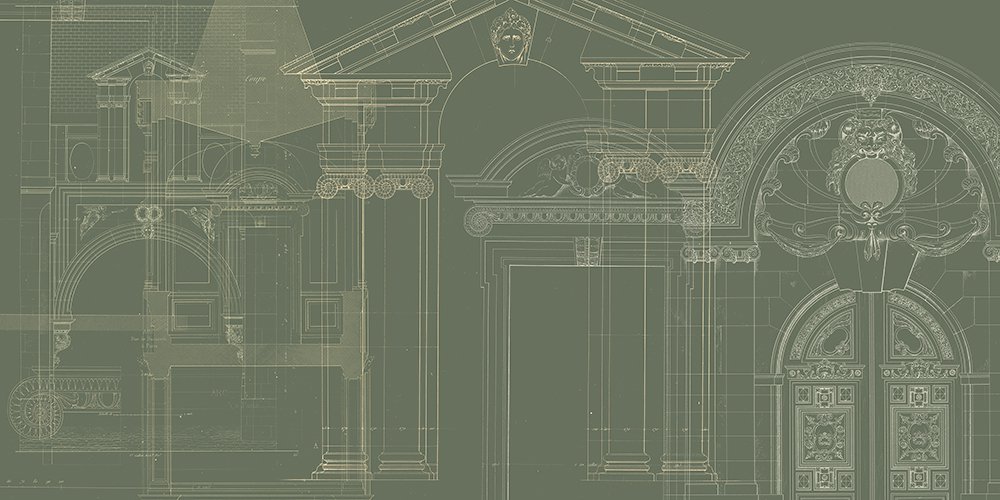 dessins d'architecte de portails et porches