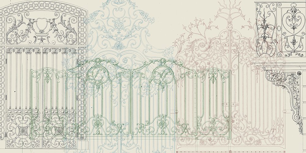 dessins de ferronnerie d'art, portails