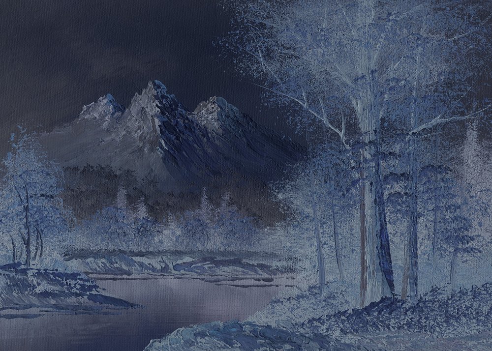 dessin d'un paysage nocturne