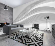 papier peint de courbes en ombre et lumière