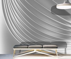 papier peint panoramique de rayures courbes