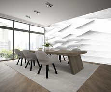 papier peint d'écailles dans un séjour