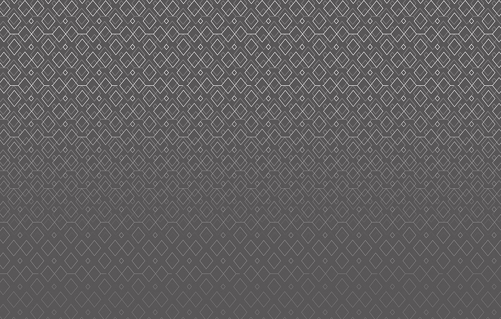 papier peint panoramique représentant des losanges blancs sur un fond de dégradé de gris